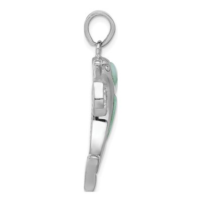 Sterling Silver Larimar Dolphin Pendant – view 3