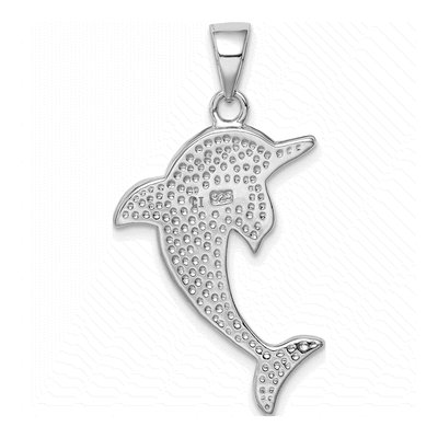 Sterling Silver Larimar Dolphin Pendant – view 4