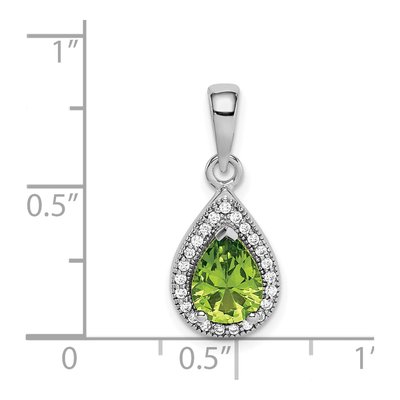 Sterling Silver CZ Birthstone Pendant – view 5
