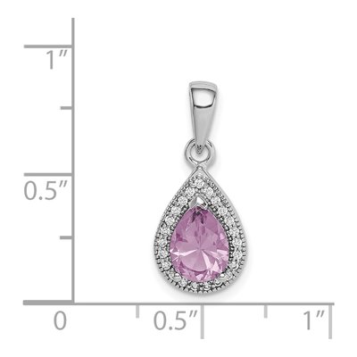 Sterling Silver CZ June Birthstone Pendant – view 4