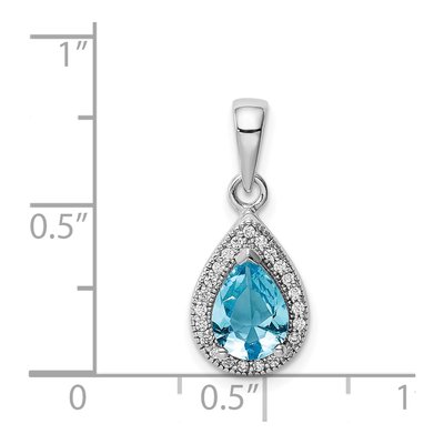 Sterling Silver CZ Pendant – view 5