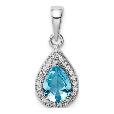 Sterling Silver CZ Pendant