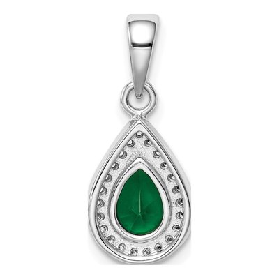 Sterling Silver CZ May Birthstone Pendant – view 4