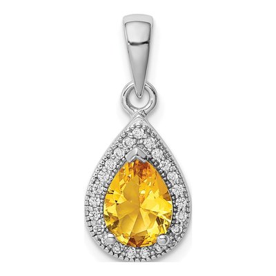 Sterling Silver CZ Clear Pendant