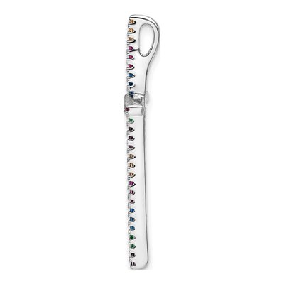 Sterling Silver CZ Cross Slide Pendant – view 3