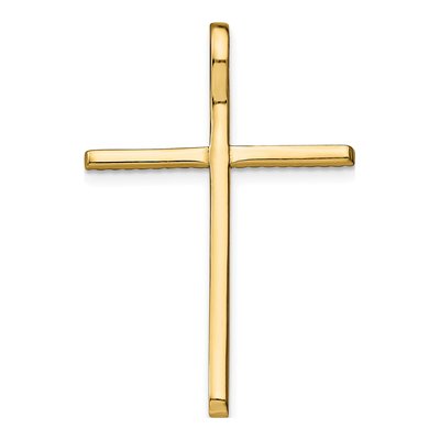 Gold-Plated Sterling Silver CZ Cross Slide Pendant – view 4
