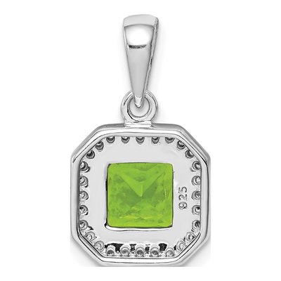 Sterling Silver CZ Birthstone Pendant – view 4