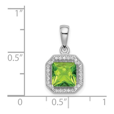 Sterling Silver CZ Birthstone Pendant – view 5