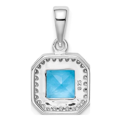 Sterling Silver CZ Pendant – view 4