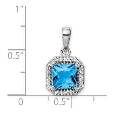 Sterling Silver CZ Pendant – view 5