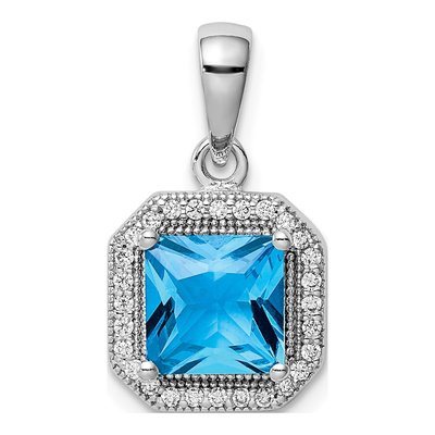 Sterling Silver CZ Pendant