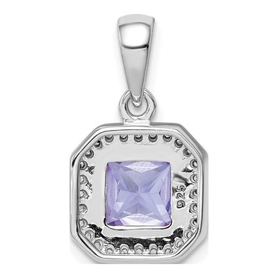 Sterling Silver CZ June Birthstone Pendant – view 4