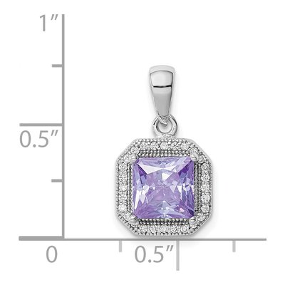 Sterling Silver CZ June Birthstone Pendant – view 5
