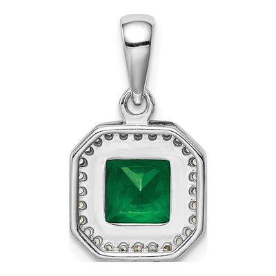Sterling Silver CZ May Birthstone Pendant – view 4