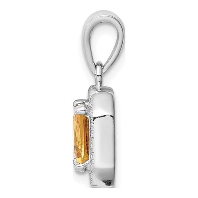 Sterling Silver CZ November Birthstone Pendant – view 3