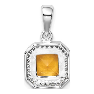 Sterling Silver CZ November Birthstone Pendant – view 4