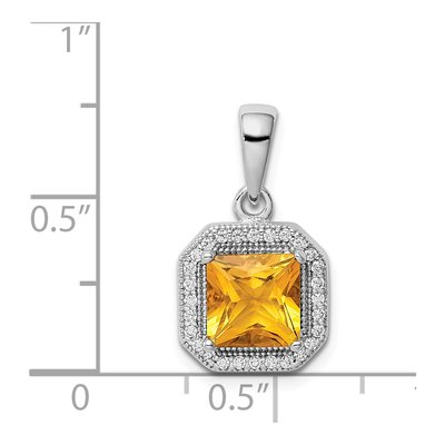 Sterling Silver CZ November Birthstone Pendant – view 5