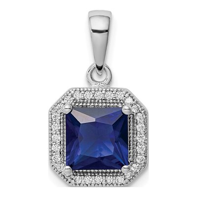 Sterling Silver CZ Pendant