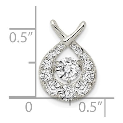 Sterling Silver CZ Vibrant Pendant – view 4