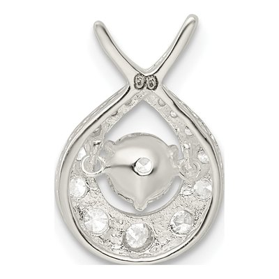 Sterling Silver CZ Vibrant Pendant – view 5
