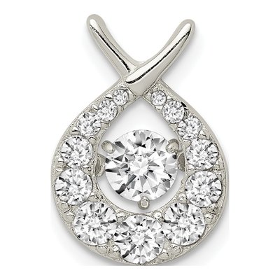 Sterling Silver CZ Vibrant Pendant