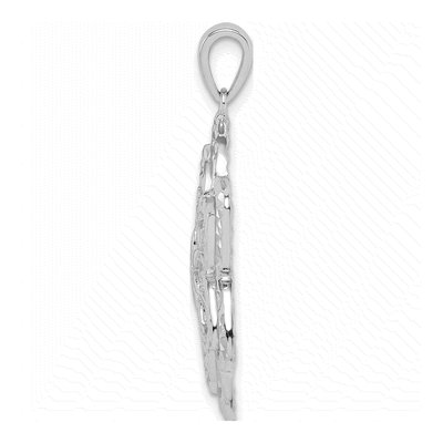 Sterling Silver Diamond-Cut Snowflake Pendant – view 3