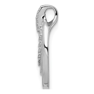 Sterling Silver CZ 3-Oval Slide Pendant – view 3
