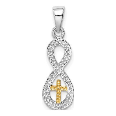 Sterling Silver Cross Infinity Pendant – view 4