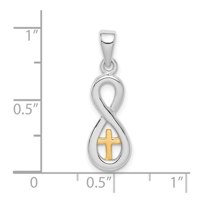 Sterling Silver Cross Infinity Pendant – view 5