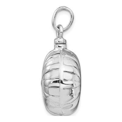 Sterling Silver Puffed Ash Holder Memorial Pendant – view 3