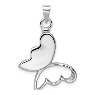 Sterling Silver Butterfly CZ Ash Holder Pendant – view 4