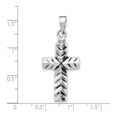 Sterling Silver Enameled Cross Ash Holder Pendant – view 5