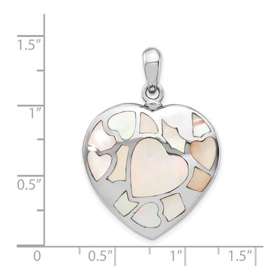Sterling Silver Mother of Pearl Ash Holder Pendant – view 3