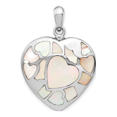 Sterling Silver Mother of Pearl Ash Holder Pendant