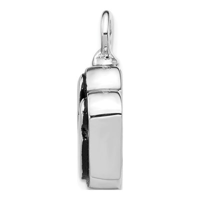 Sterling Silver Paw Print Ash Holder Pendant – view 3