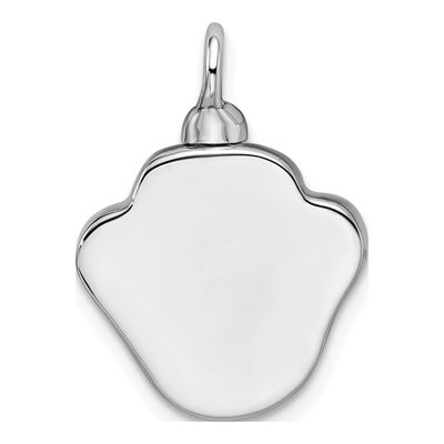 Sterling Silver Paw Print Ash Holder Pendant – view 4