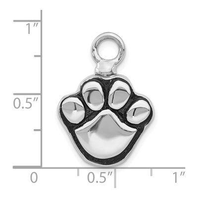 Sterling Silver Paw Print Ash Holder Pendant – view 5