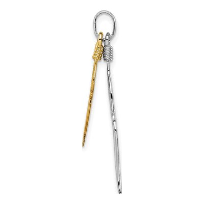 Sterling Silver Double Feather Pendant – view 3