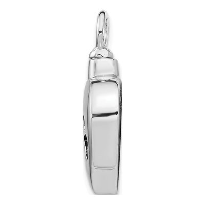 Sterling Silver Paw Print Heart Ash Holder Pendant – view 3