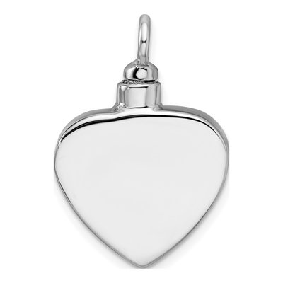 Sterling Silver Paw Print Heart Ash Holder Pendant – view 4