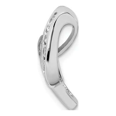 Sterling Silver CZ Slide Pendant – view 3