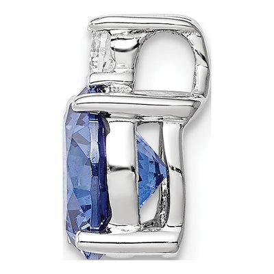 Sterling Silver CZ Slide Pendant – view 3