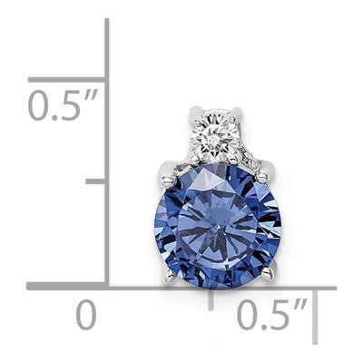 Sterling Silver CZ Slide Pendant – view 4