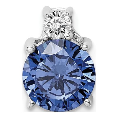 Sterling Silver CZ Slide Pendant