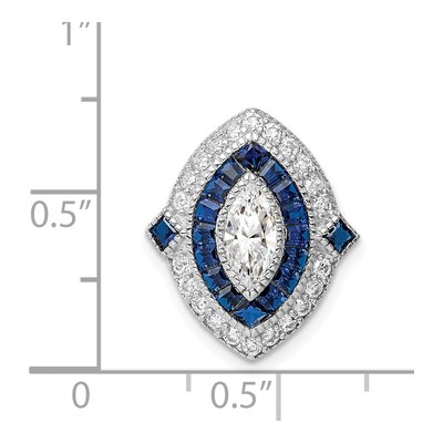 Sterling Silver CZ Slide Pendant – view 5