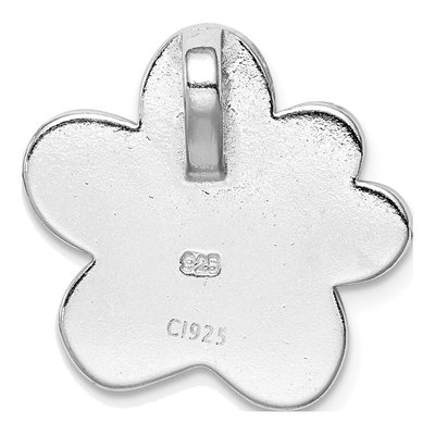 Sterling Silver Lab-Created Opal Paw Print Slide Pendant – view 4