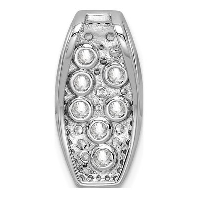 Sterling Silver CZ Slide Pendant – view 4