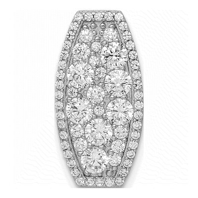 Sterling Silver CZ Slide Pendant