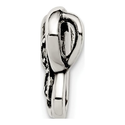 Sterling Silver Antiqued Marcasite Butterfly Slide Pendant – view 3