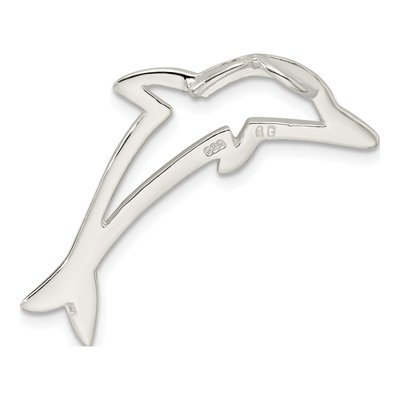 Sterling Silver Dolphin Slide Pendant – view 4
